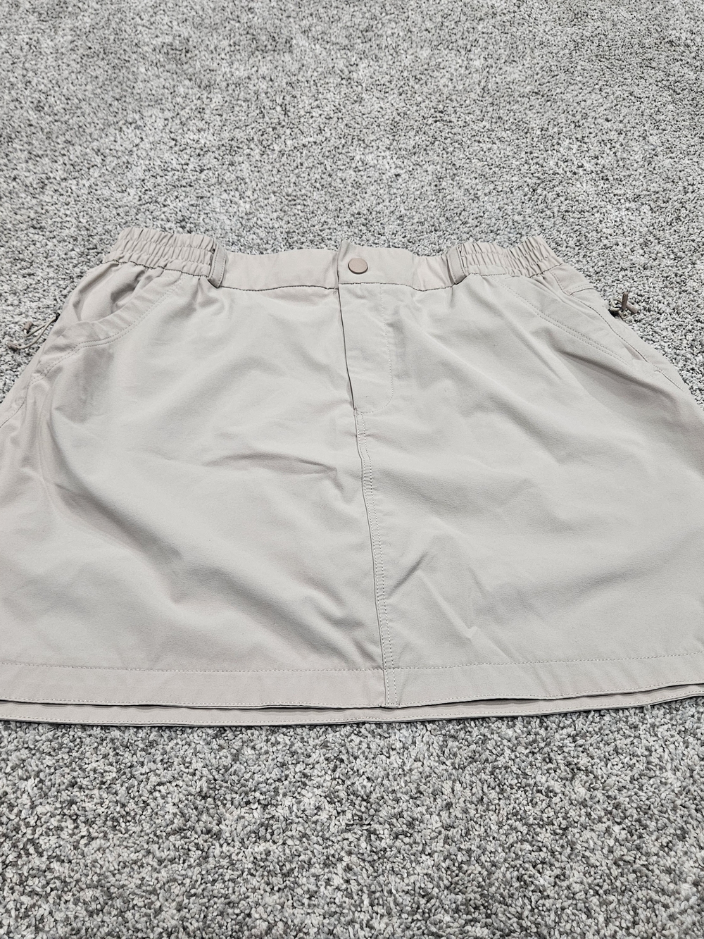 Baleaf Light Beige Casual Mini Skirt with Elastic Waist